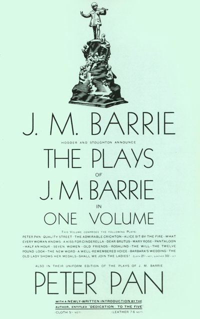 The Plays of J.M. Barrie in One Volume by Unbekannt