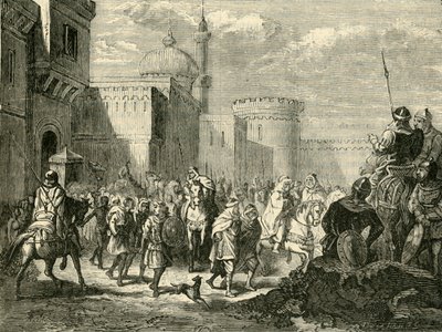 The Saracens Leaving Narbonne, Restored to the Franks, 737AD, 1890 by Unbekannt