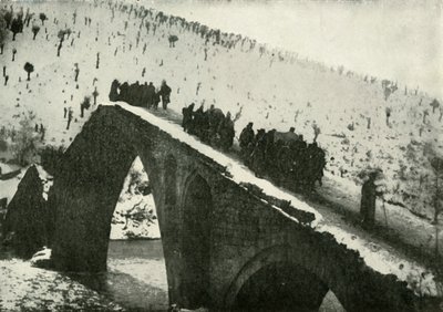 The Serbian Army General Staff on Their Retreat Through Albania by Unbekannt