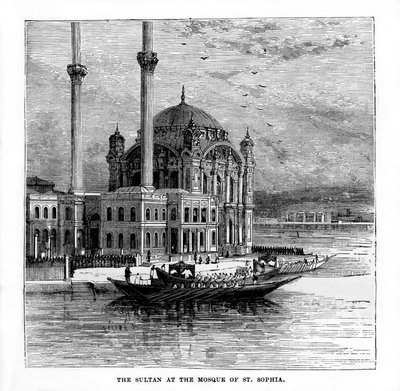 The Sultan at the Mosque of St Sophia, Constantinople, Turkey, 19th century by Unbekannt