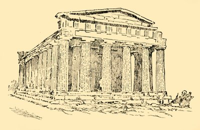The Temple of the Greek Colony at Agrigentum in Sicily by Unbekannt