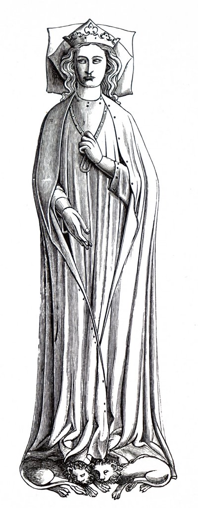 The Effigy of Eleanor of Castile Located at Westminster Abbey by Unbekannt