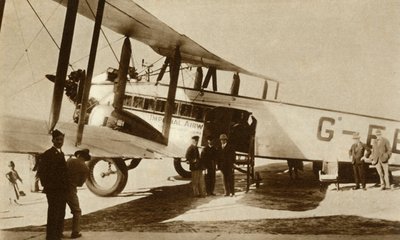 The First Indian Air Mail Arrives at Croydon Airport, South London by Unbekannt