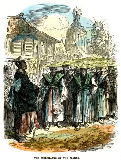 The merchants of the ward, New Years festival procession at Yokohama, Japan by Unbekannt