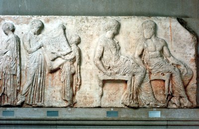 The Sacred Robe of Athena Held Up by Cult Officials, and Athena and Hephaistos, 438 BC by Unbekannt