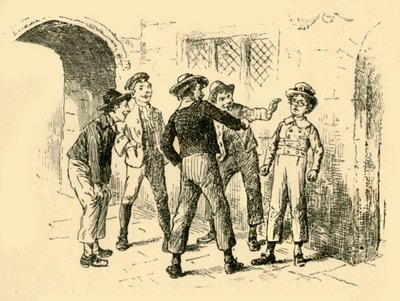 They indulged in jokes at the expense of the spectacled boy, 1907 by Unbekannt