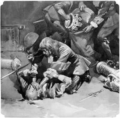 Thomas Blood attempting to steal the Crown Jewels from the Tower of London in 1671, 1937 by Unbekannt