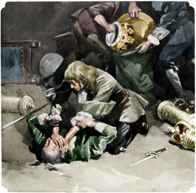 Thomas Blood Attempting to Steal the Crown Jewels from the Tower of London in 1671 by Unbekannt