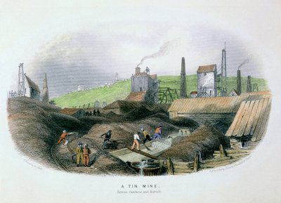 Tin mine between Camborne and Redruth, Cornwall by Unbekannt