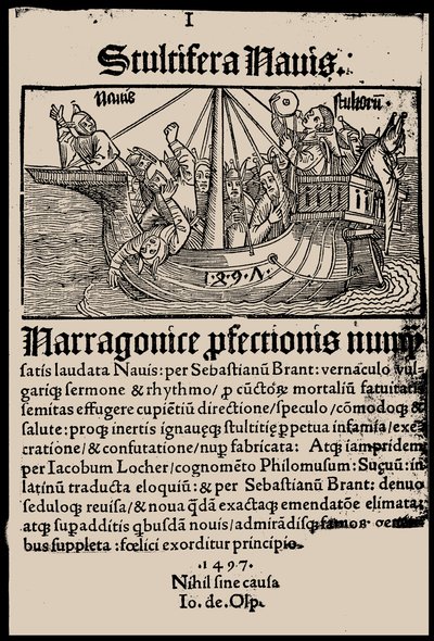 Title page of the book Ship of Fools by Sebastian Brant by Unbekannt
