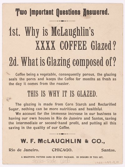 Trade Card, Advertisement for McLaughlin