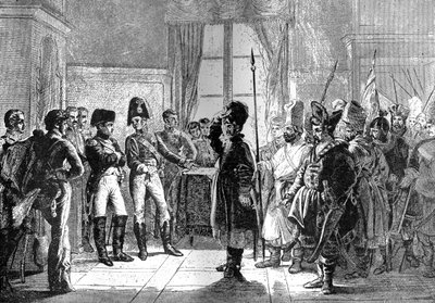 Tsar Alexander I Presenting Russian Troops to Napoleon, 8th July 1807, 1882-1884 by Unbekannt
