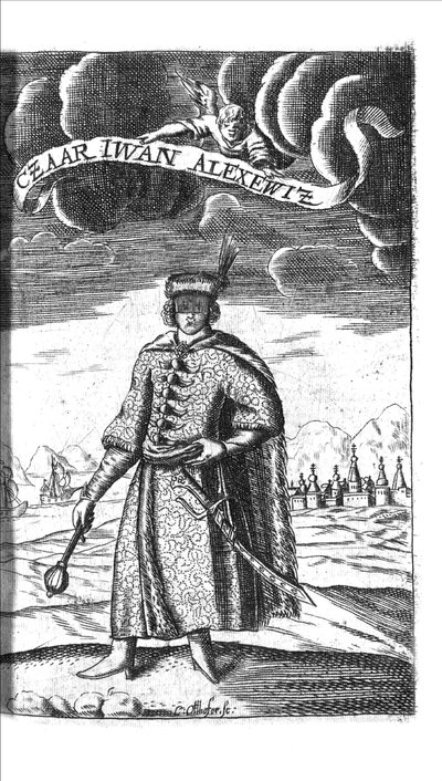 Tsar Ivan V Alexeyevich from Georg Adam Schleissing Derer beyden Czaaren in Reussland Iwan und Peter Alexewiz by Unbekannt