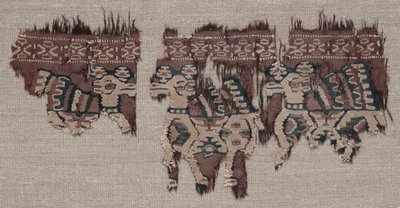 Two Mounted Fragments of a Border from a Garment, late 700s - early 800s by Unbekannt