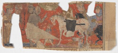 Unidentified Scene and Text Fragment from a Shahnama Book of Kings, ca. 1330-40 by Unbekannt