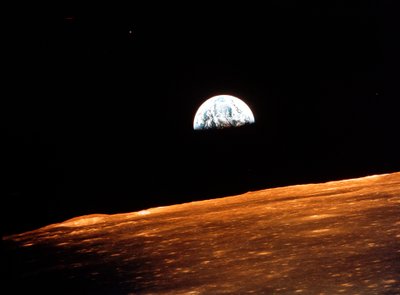 View of Earth from Apollo 10 orbiting the Moon, 1969 by Unbekannt