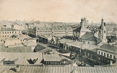 View of the Arbat in Moscow, Russia, late 19th or early 20th century by Unbekannt