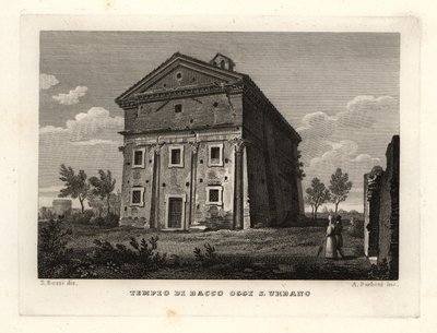 View of the Temple of Bacchus, Rome by Unbekannt