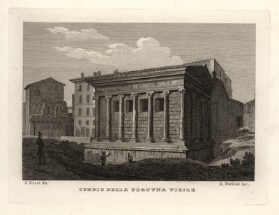 View of the Temple of Portunus by Unbekannt