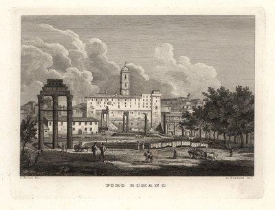View of the ruins of the Roman Forum by Unbekannt