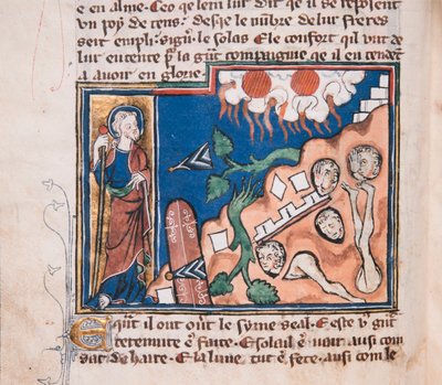 When He arises to make the earth tremble... Miniature from: Apocalypse de saint Jean, ca. 1320 by Unbekannt