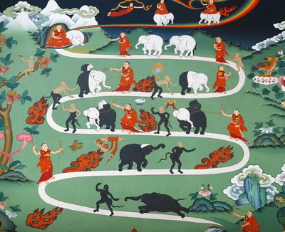White elephant tale at Kopan monastery, Kathmandu, Nepal by Unbekannt