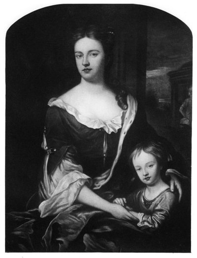 William, Duke of Gloucester, with his mother, Queen Anne by Unbekannt