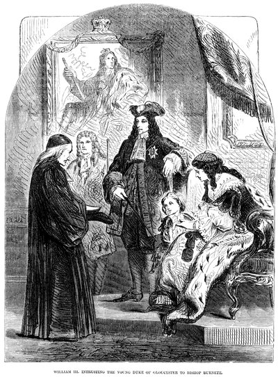 William III entrusting the young Duke of Gloucester to Bishop Burnett by Unbekannt
