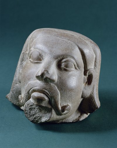 Buffed Sandstone Head of a Foreigner, Sarnath, 3rd Century BC by Unbekannt Unbekannt