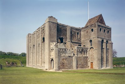 Exterior view of the keep, Castle Rising, Norfolk, built c.1138 by Unbekannt Unbekannt