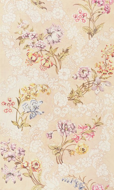 Floral design with peonies, lilies and roses for Spitalfields silk, by Anna Maria Garthwaite, 1744 by Unbekannt Unbekannt
