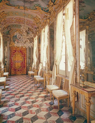 Gallery of Mirrors with frescoes by Lorenzo de Ferrari, Palazzo Spinola, Genoa, Italy by Unbekannt Unbekannt