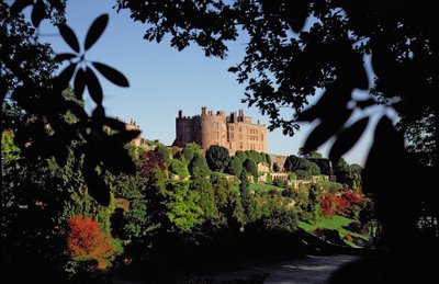 View from the garden showing medieval towers and alterations which began in 1587 by Unbekannt Unbekannt