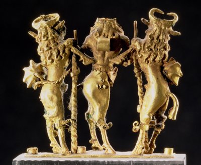 Pendant in the Form of Three Half-Man, Half-Bull Figures, Mesopotamian, c.2600-2340 BC by Unbekannt