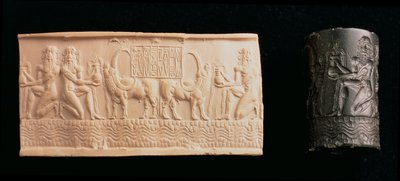 Cylinder seal of Shar-kali-sharri, King of Akkad, Mesopotamia, c.2340-2100 BC by Unbekannt