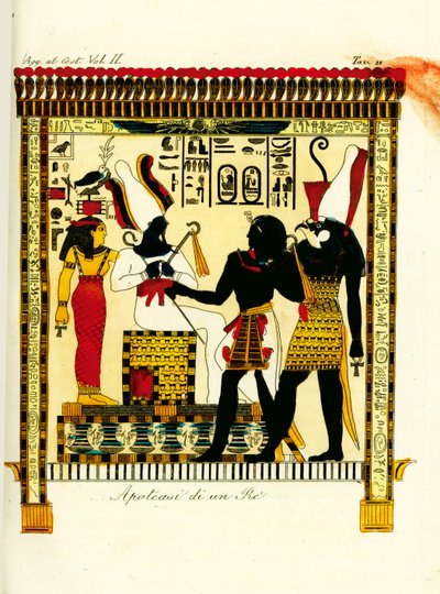Apotheosis of a Pharaoh: King Seti I Meets the Gods Osiris and Horus Discovered in Thebes by Giovanni Battista Belzoni by Unbekannt
