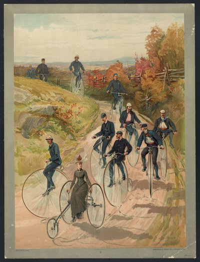 Bicycling by Unbekannter Künstler