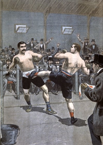 Boxing Match in Paris by Unbekannter Künstler