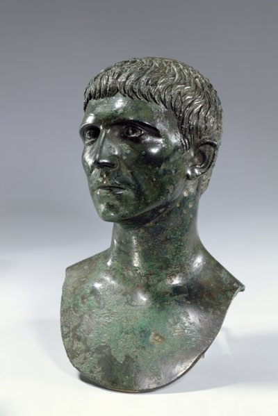 Bronze Head of a Man, Roman, Beginning of 1st Century BC or 2nd Century AD by Unbekannt