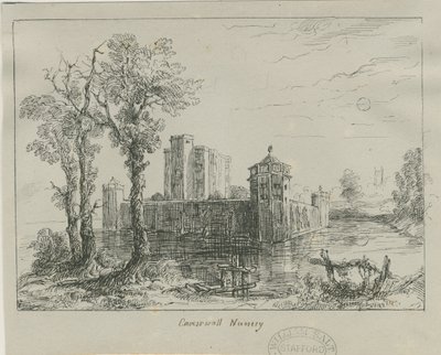 Caverswall Castle: ink sketch by Unbekannt