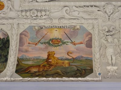 Ceiling fresco in the aisle of St Catherine