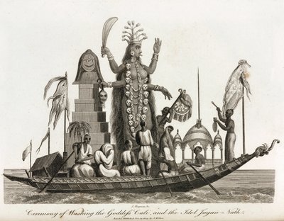 Ceremony of Washing the Goddess Kali, and the Idol Jagan-Nath by Unbekannt