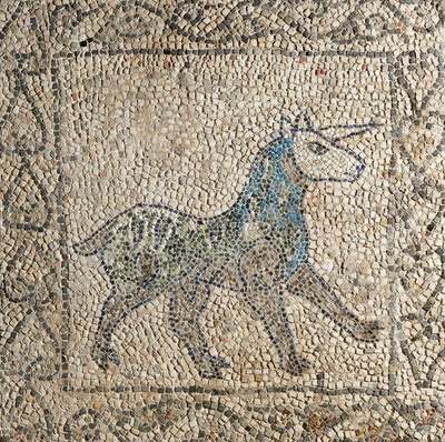 Fourth Crusade, Fragments of mosaic floors representing unicorn by Benjamin Baud