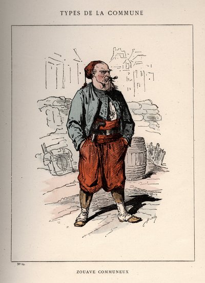 Commune of Paris: costume of ZOUAVE COMMUNIEUX (14) in 