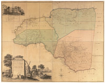 Cornwell from the Sheet Map of the 3 Counties of Jamaica by Unbekannter Künstler