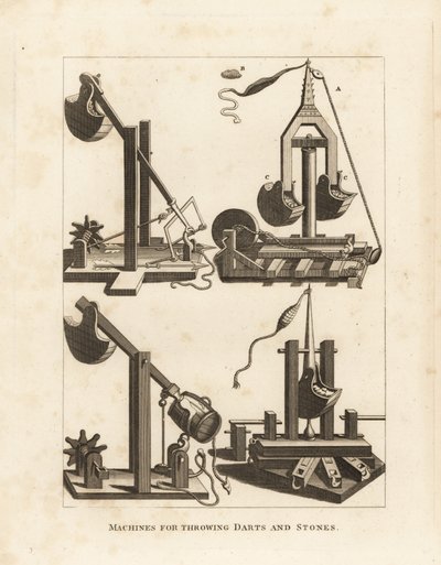 Counterweight Machines for Throwing Darts and Stones from Lipsius and Others by Unbekannt