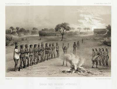 Dance of the Apinage Indians, Brazil, c 1843-1847 by Unbekannt