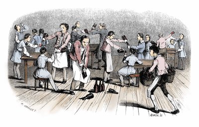 Debuts of the Comic Strip: Engraving from 
