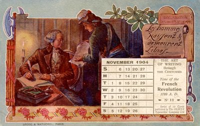 Declaration of the Rights of Man 1789 by Unbekannter Künstler