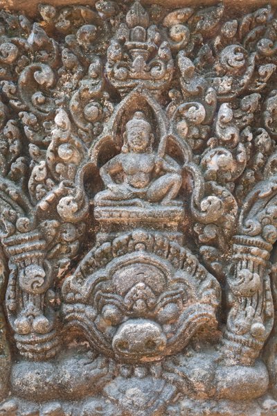 Detail of a Lintel with the Figure of Possibly Indra on Kala, Baphuon Style by Unbekannter Künstler